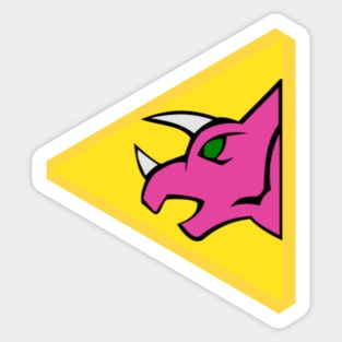 Kyoryu Pink Tricera Sticker